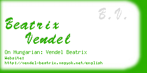 beatrix vendel business card